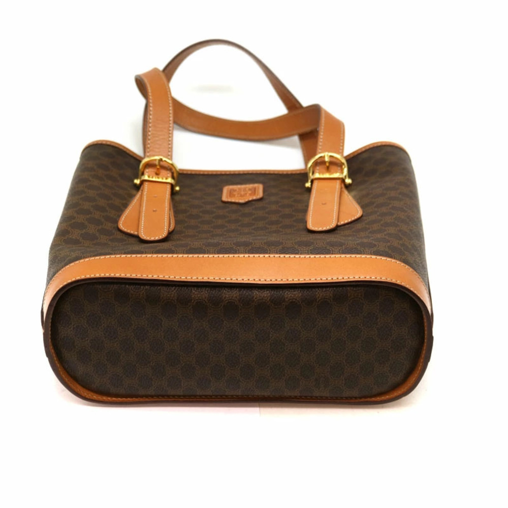 CELINE Macadam handbag leather brown Shoulder hand - Picture 5 of 6